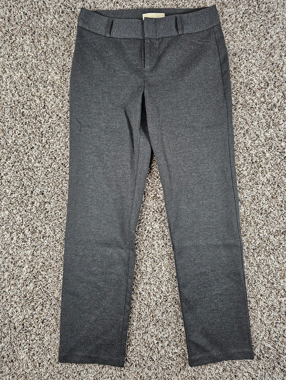 Michael by Michael Kors Womens Sz 8 Slim Straight Dress Pants Charcoal Gray